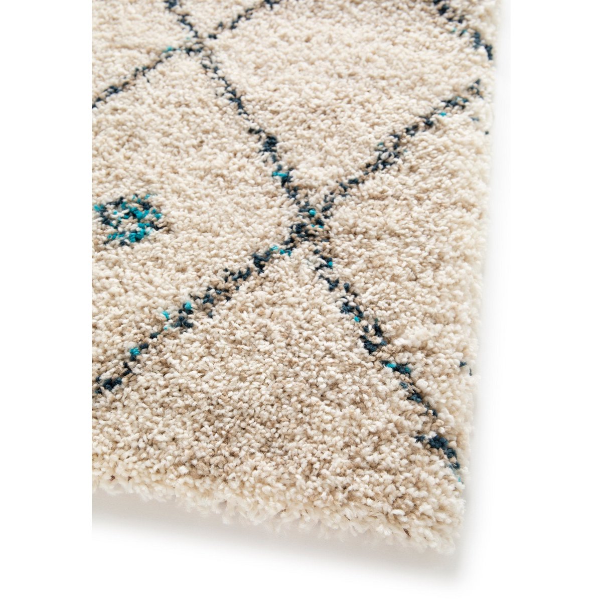 Weiche und voluminöse ethnische zottelige Teppiche Diamant