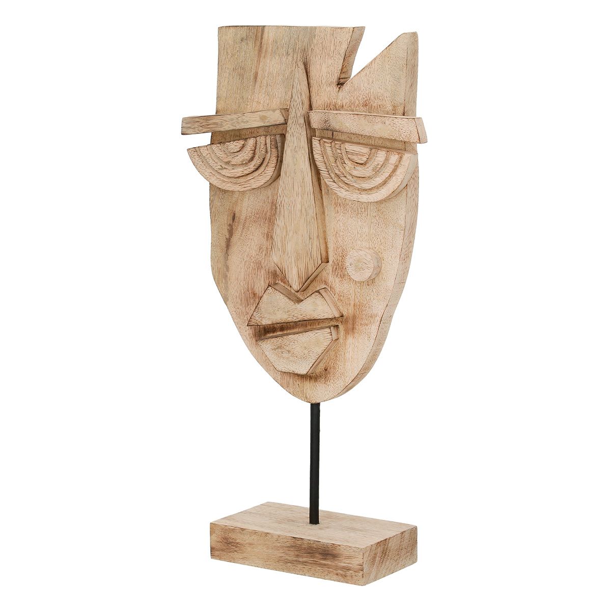 Skulptur Maske Yoruba Mangoholz Natur 45 cm