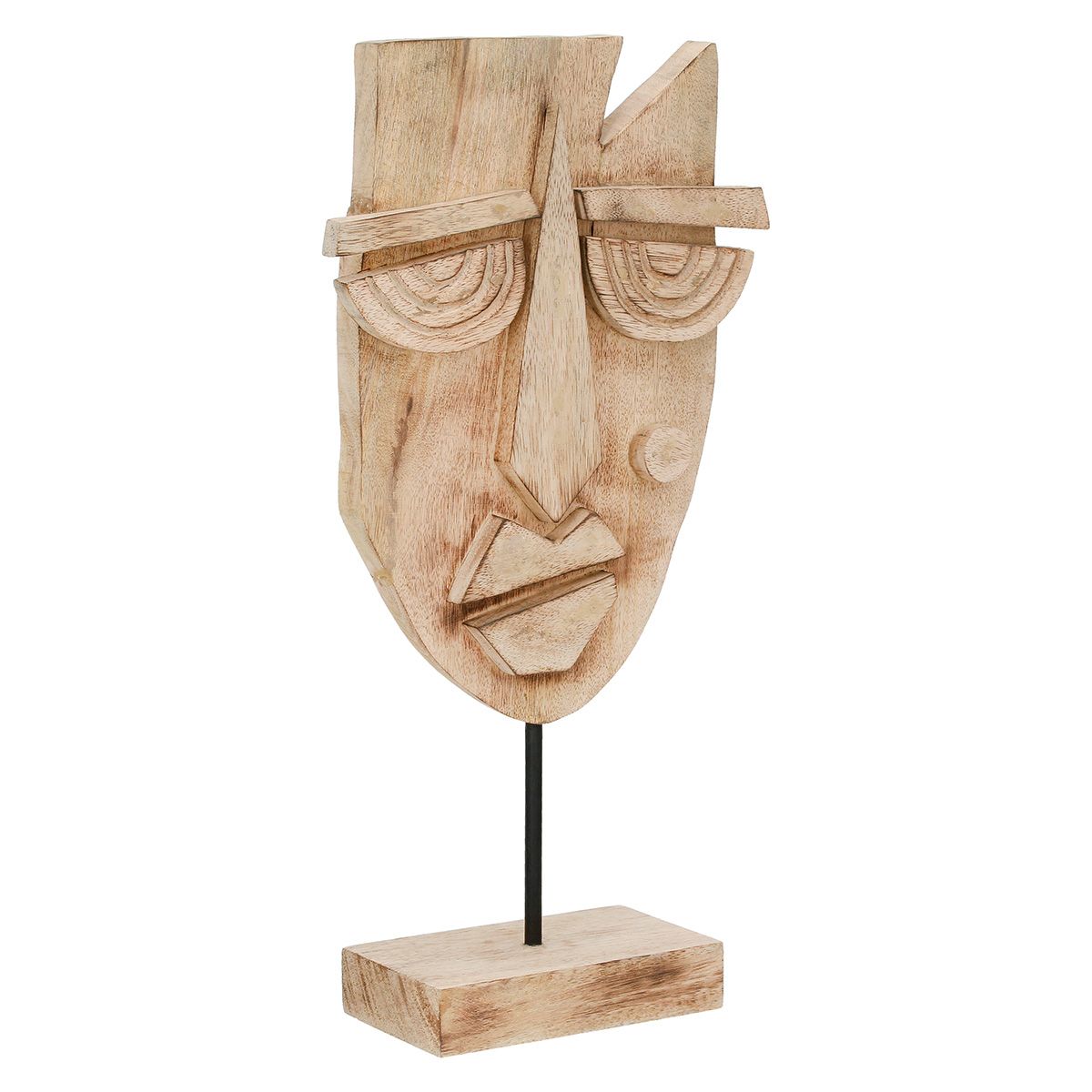 Skulptur Maske Yoruba Mangoholz Natur 45 cm