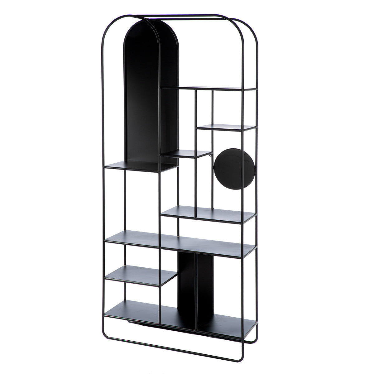 Regal Spotlight Metall Schwarz 81x183cm