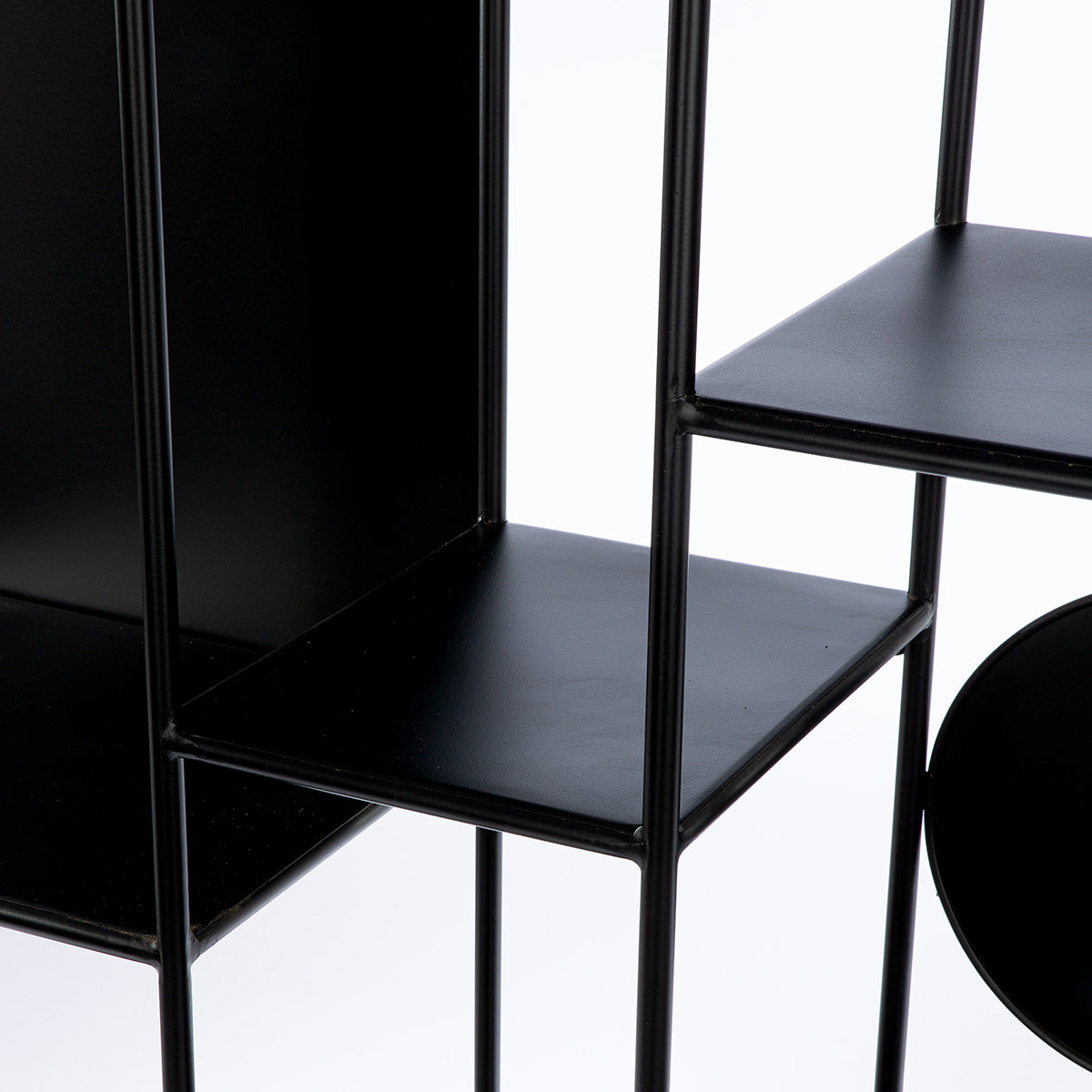 Regal Spotlight Metall Schwarz 81x183cm