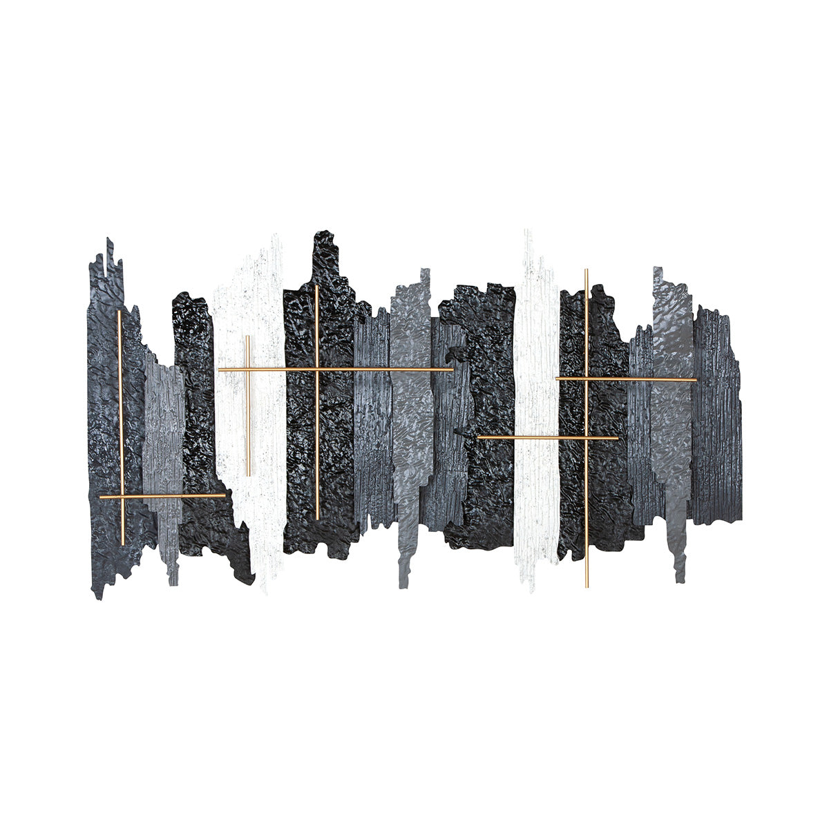 Wandrelief Invicto Metall anthrazitfarben grau schwarz