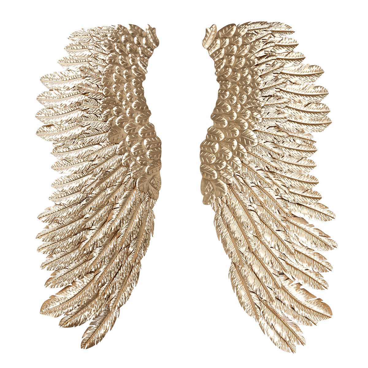 Engelsfluegel Wanddekoration Gold Metall 115cm