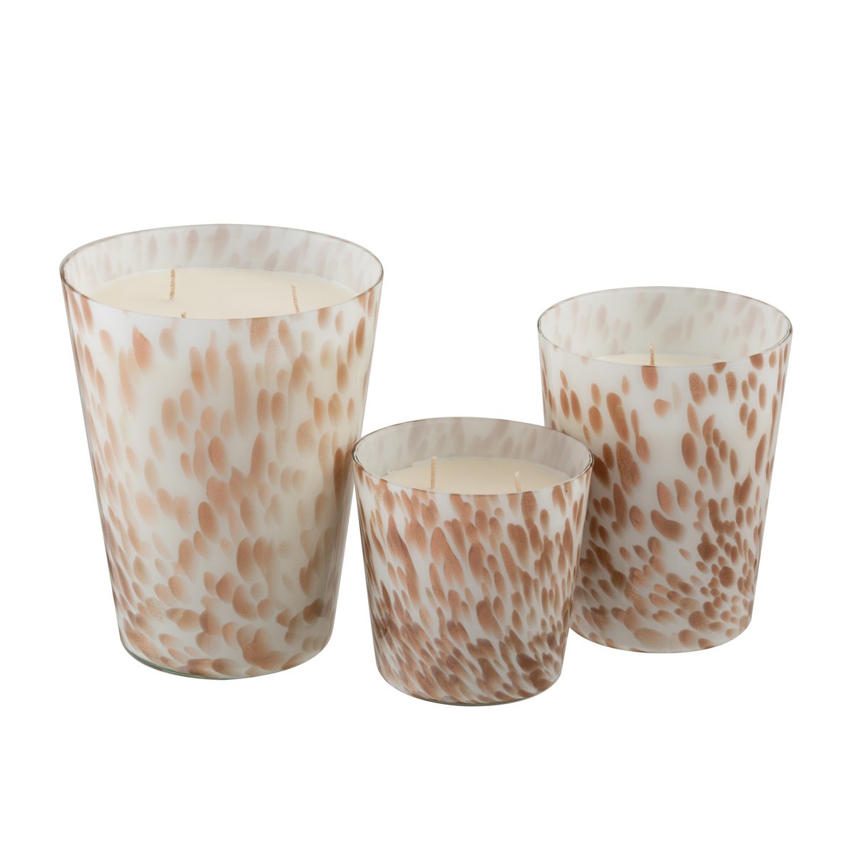 J -Line -Duftkanns NOA - Neonnacht - Glas - Weiß/Gold - groß - 95U