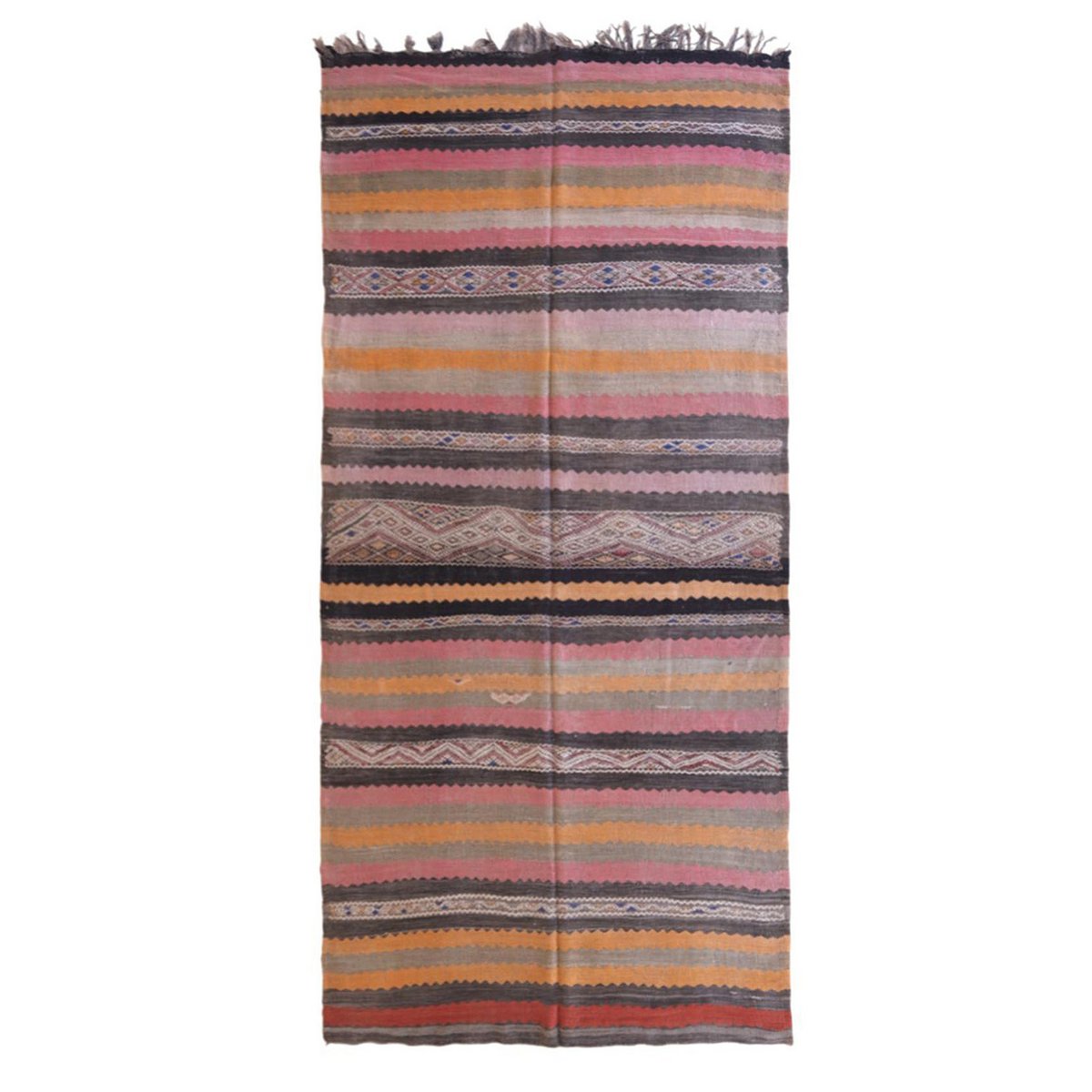 Marokkaner Berber Kilim Teppich reines Woll 173 x 370 cm