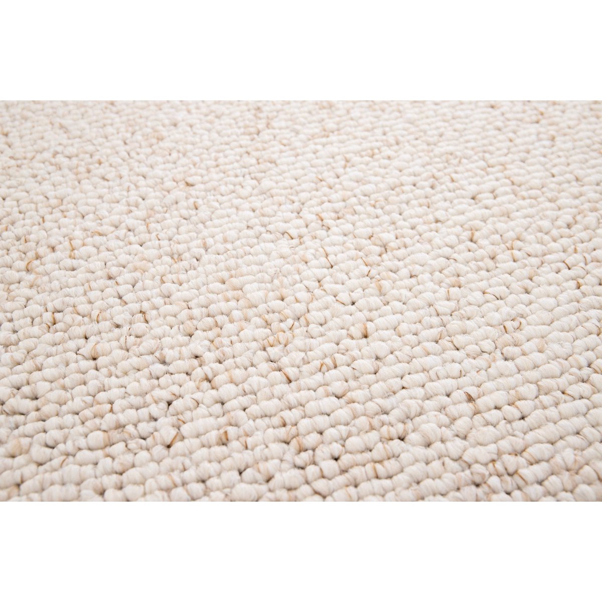 Sonnensteine waschbarer Curlée Wolle Effekt Teppich