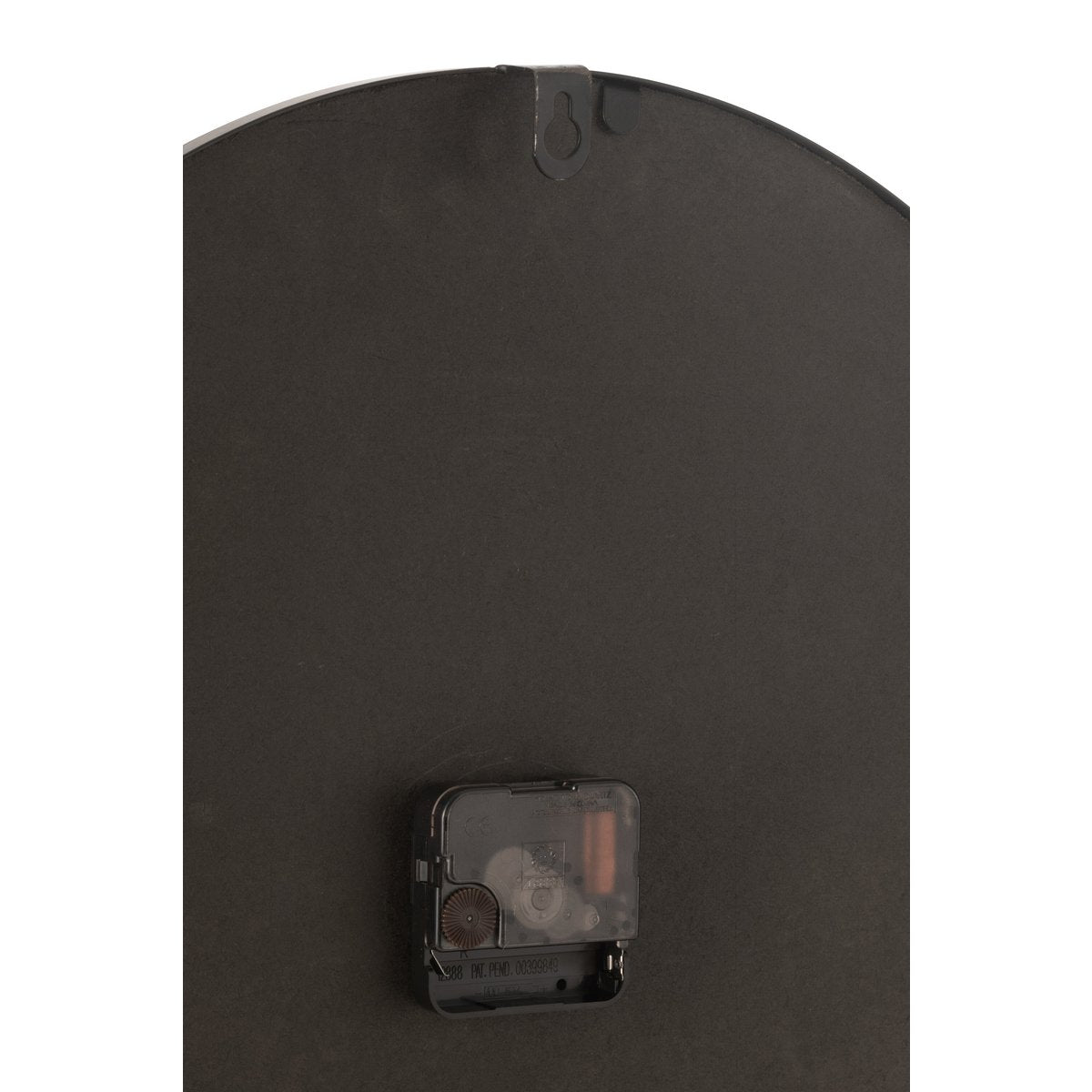 Runde Wanduhr aus Holz und Eisen, 60 cm im Natur-Look