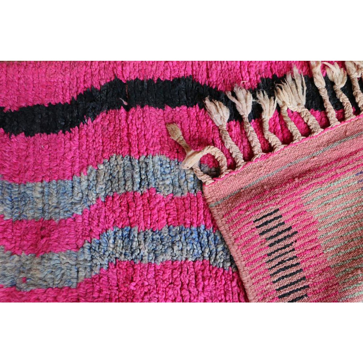 Marokkaner Berberkorridor Teppich reines Woll 72 x 350 cm