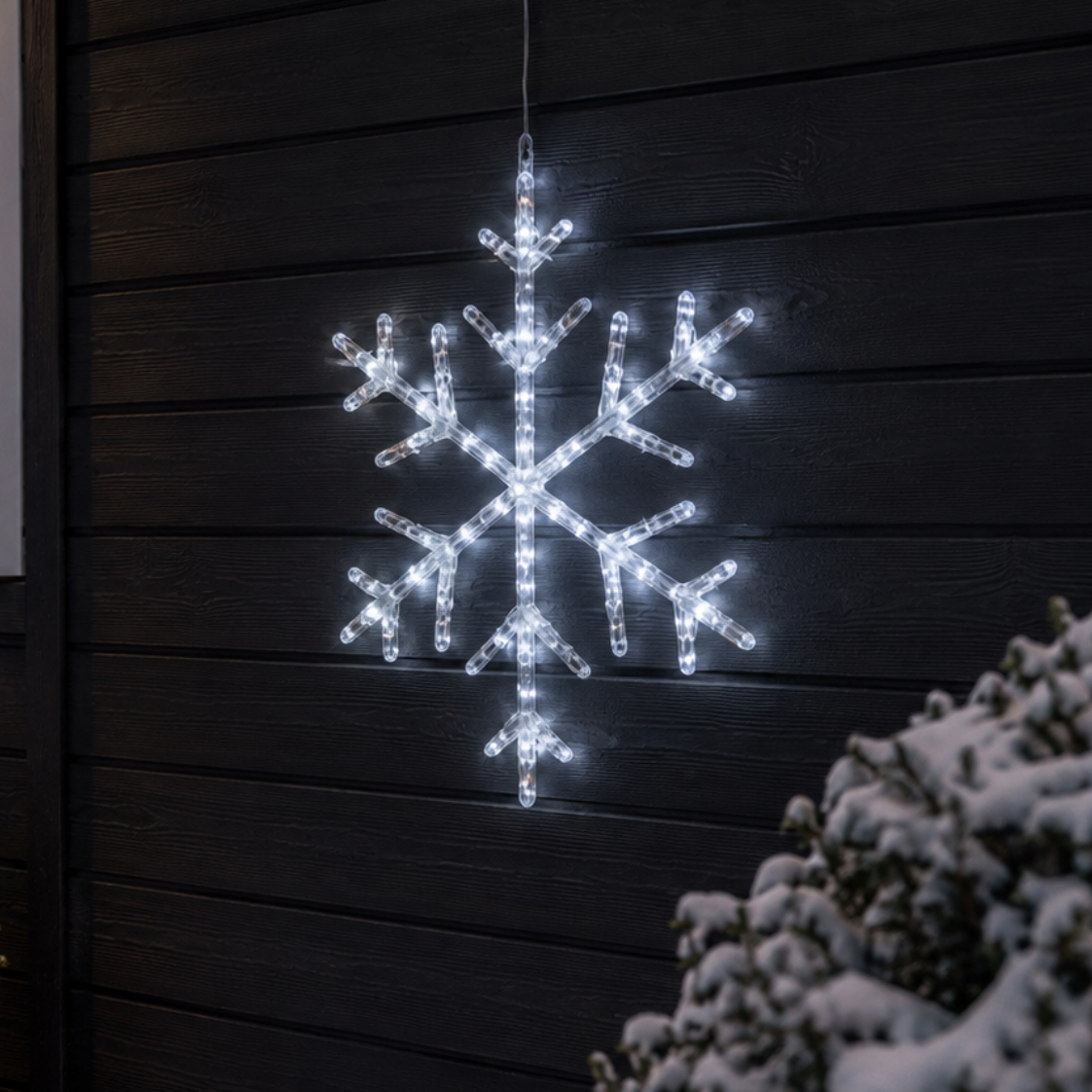 LED Schneeflocke Frostlicht kaltweiß 40 LEDs für Innen und Außen