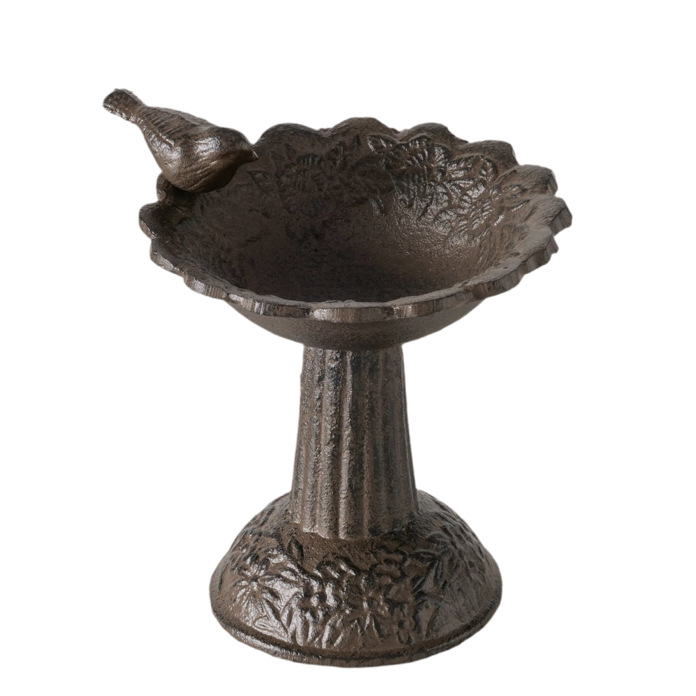 Vogeltränke Miranda aus Gusseisen braun