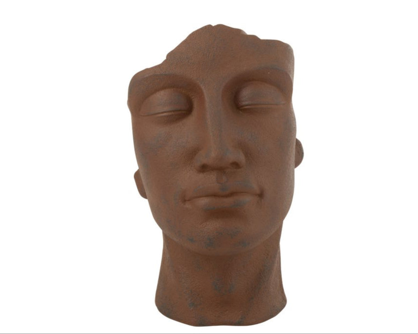 Übertopf David aus Ton – Antikes Design in Rostoptik