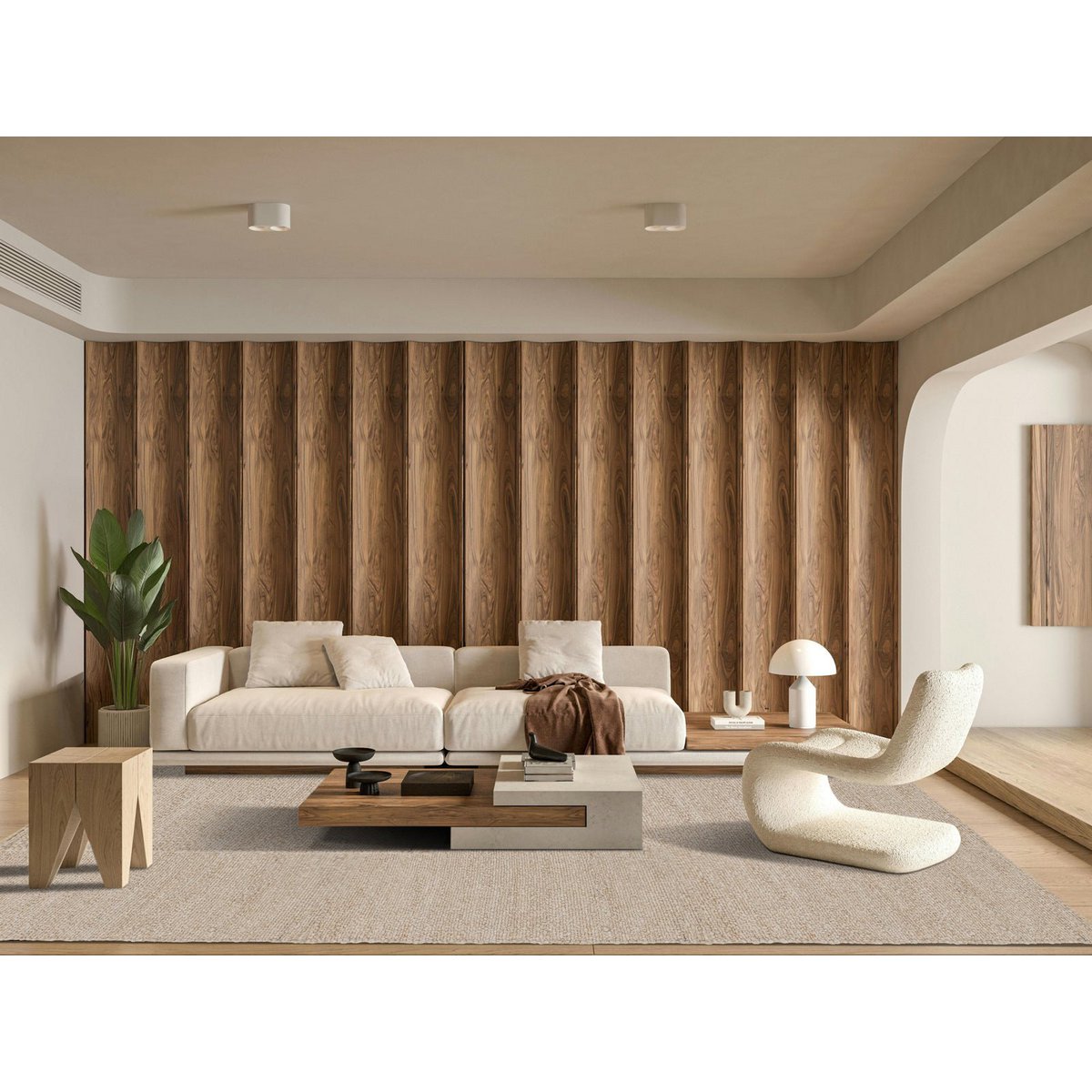 Lockiger Teppichwolleffekt in Cardé Looma Polyester