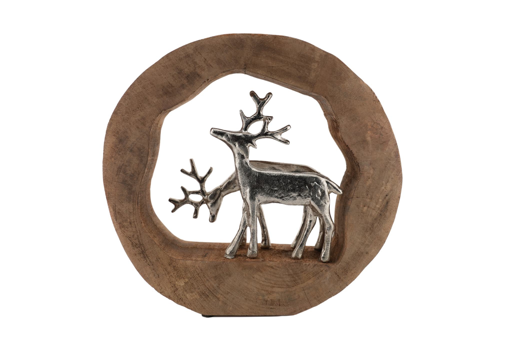 Rentier Hirsch in einem Mangobaum-Kreis Die ultimative Weihnachtsdekoration