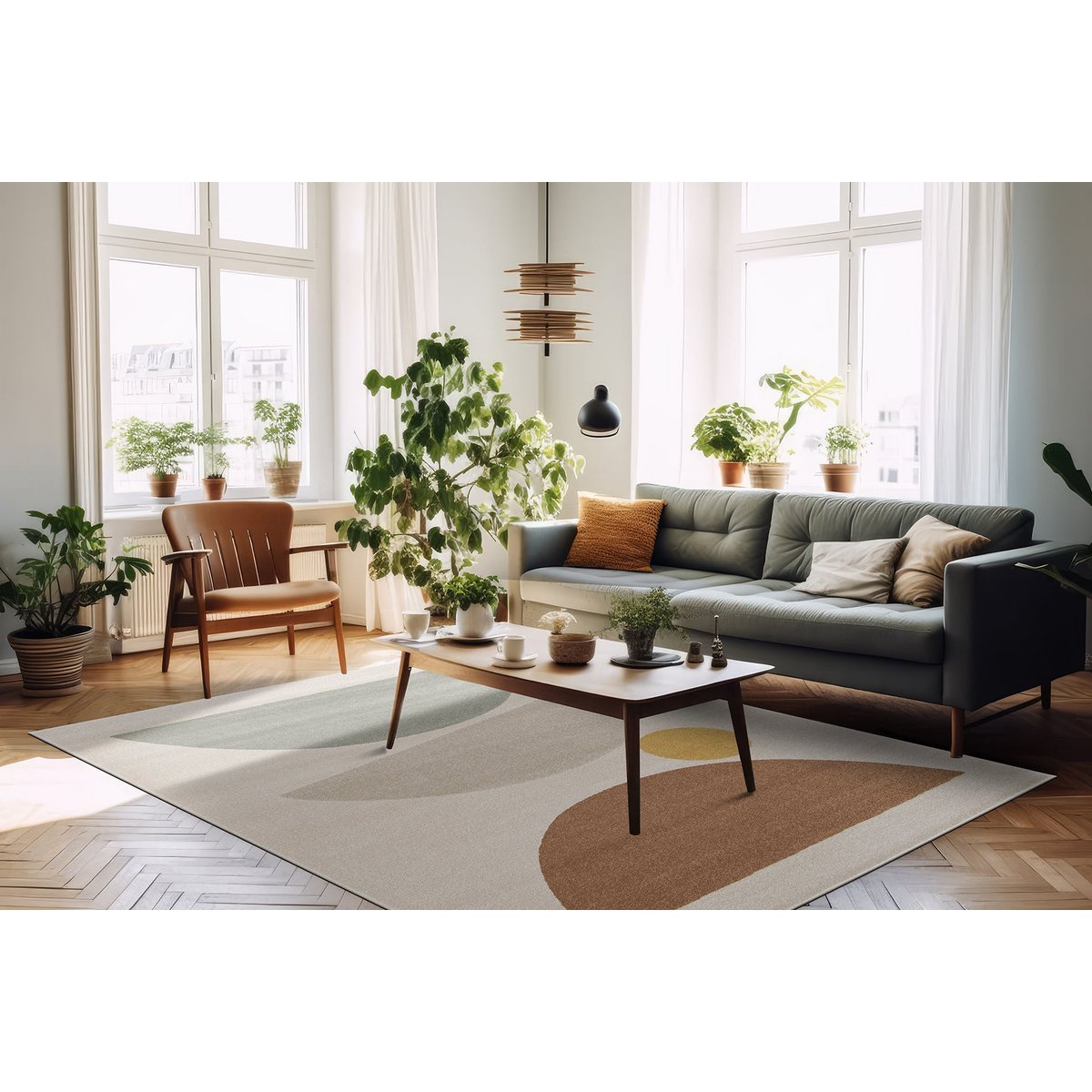 Weicher gewebter Teppich für moderne Innensonia