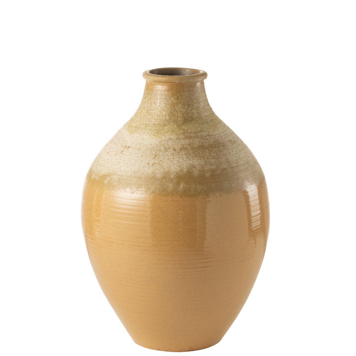 Rustikale Keramikvase in Naturtönen