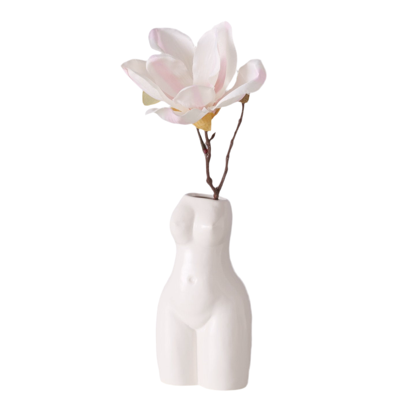 Vase Aurice Frauenkörper Weiß Porzellan Modern Matt