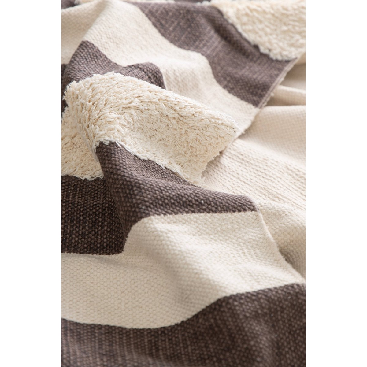 Tufte Teppich 100% Baumwoll -Ebenholz