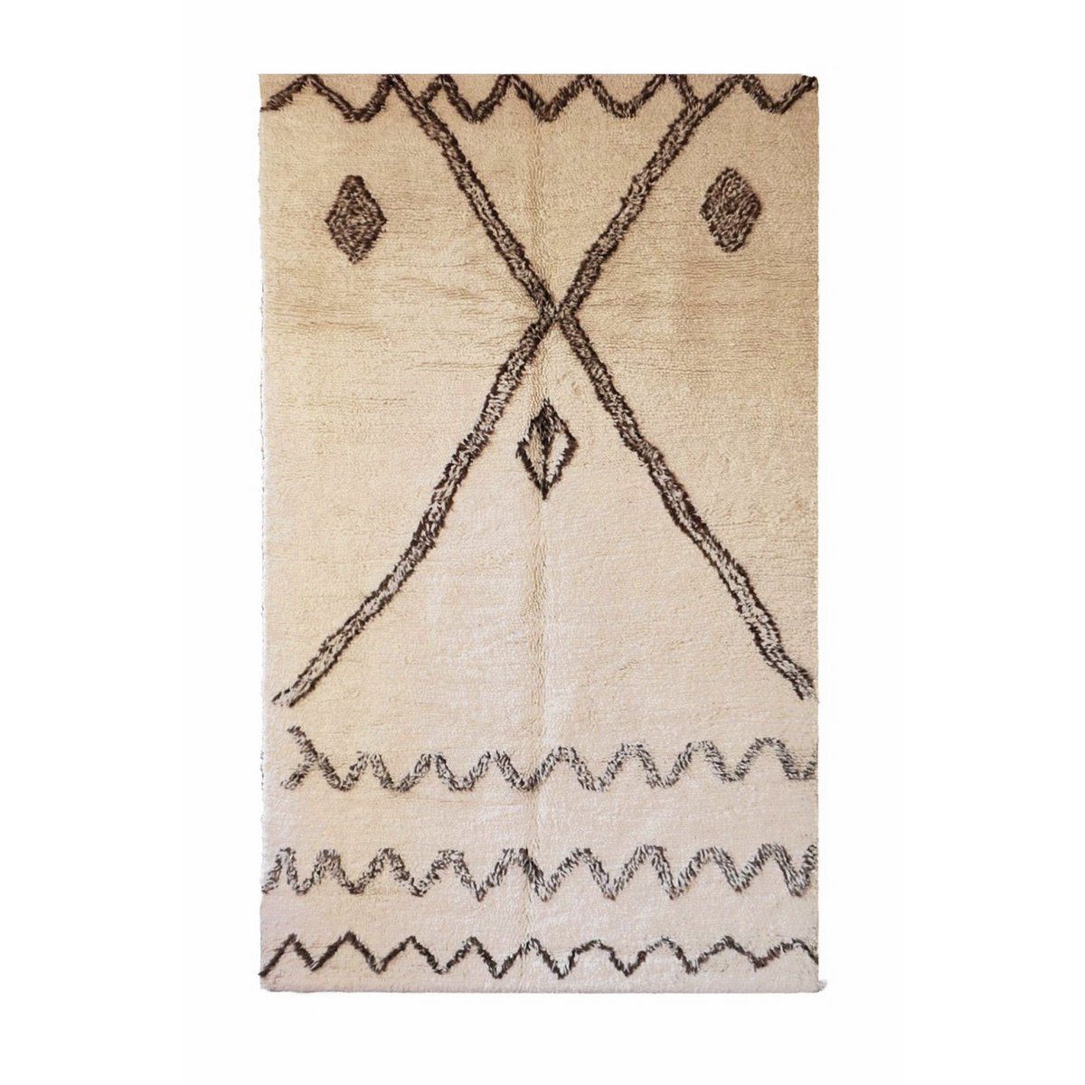 Marokkanischer Berber Teppich reine Wolle 195 x 311 cm