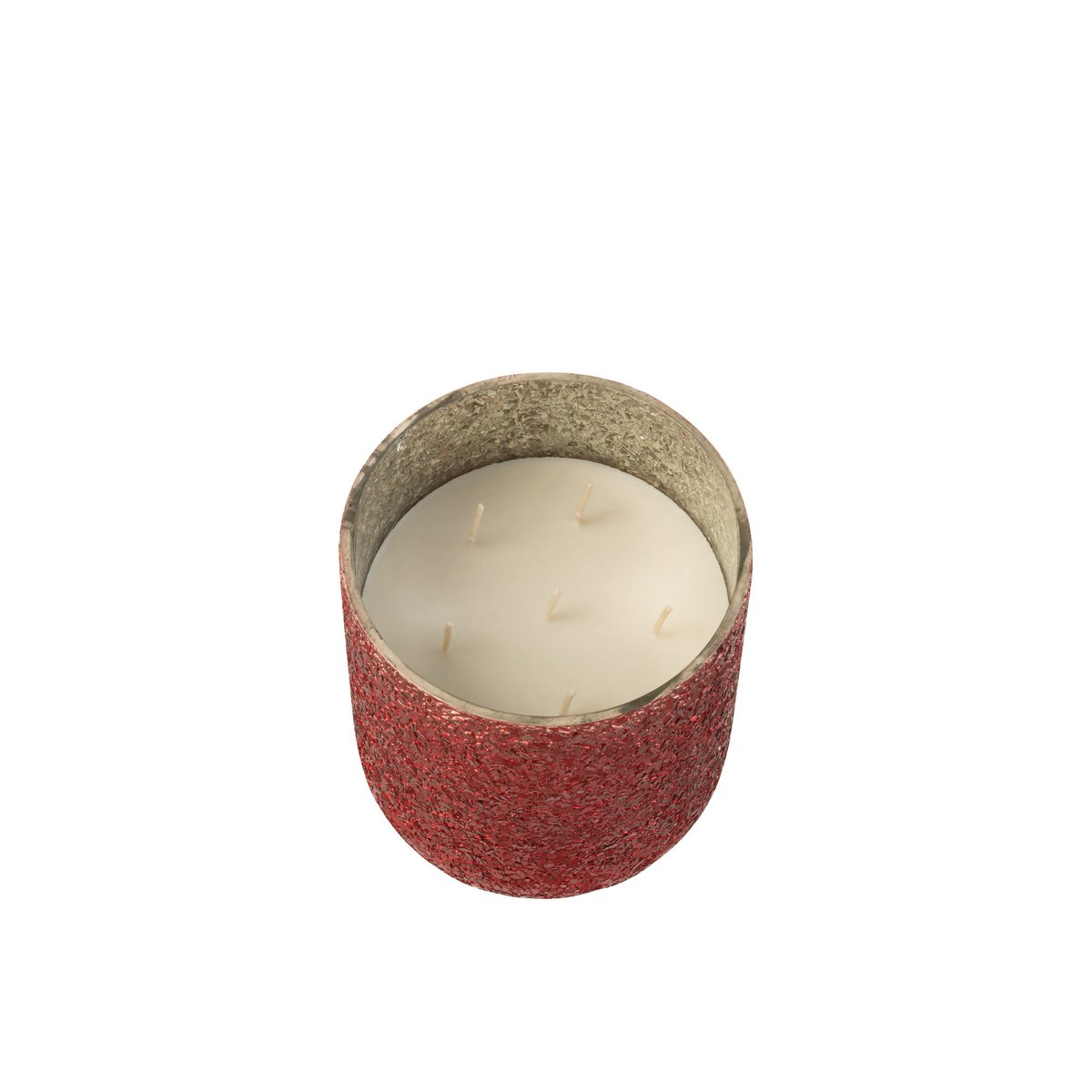 J-Line Duftkerze Luxuria – Berry Bliss – Glas – Rot – groß – 80U