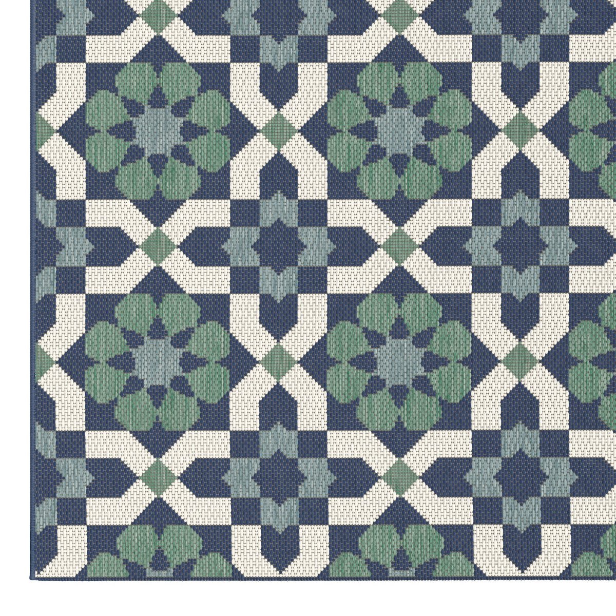 Ethnische Teppich im Freien gegen Belem -Flecken im Freien