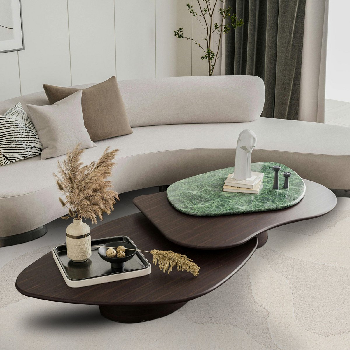 Weiche und moderne 3D -Relief -Teppich -Osmose