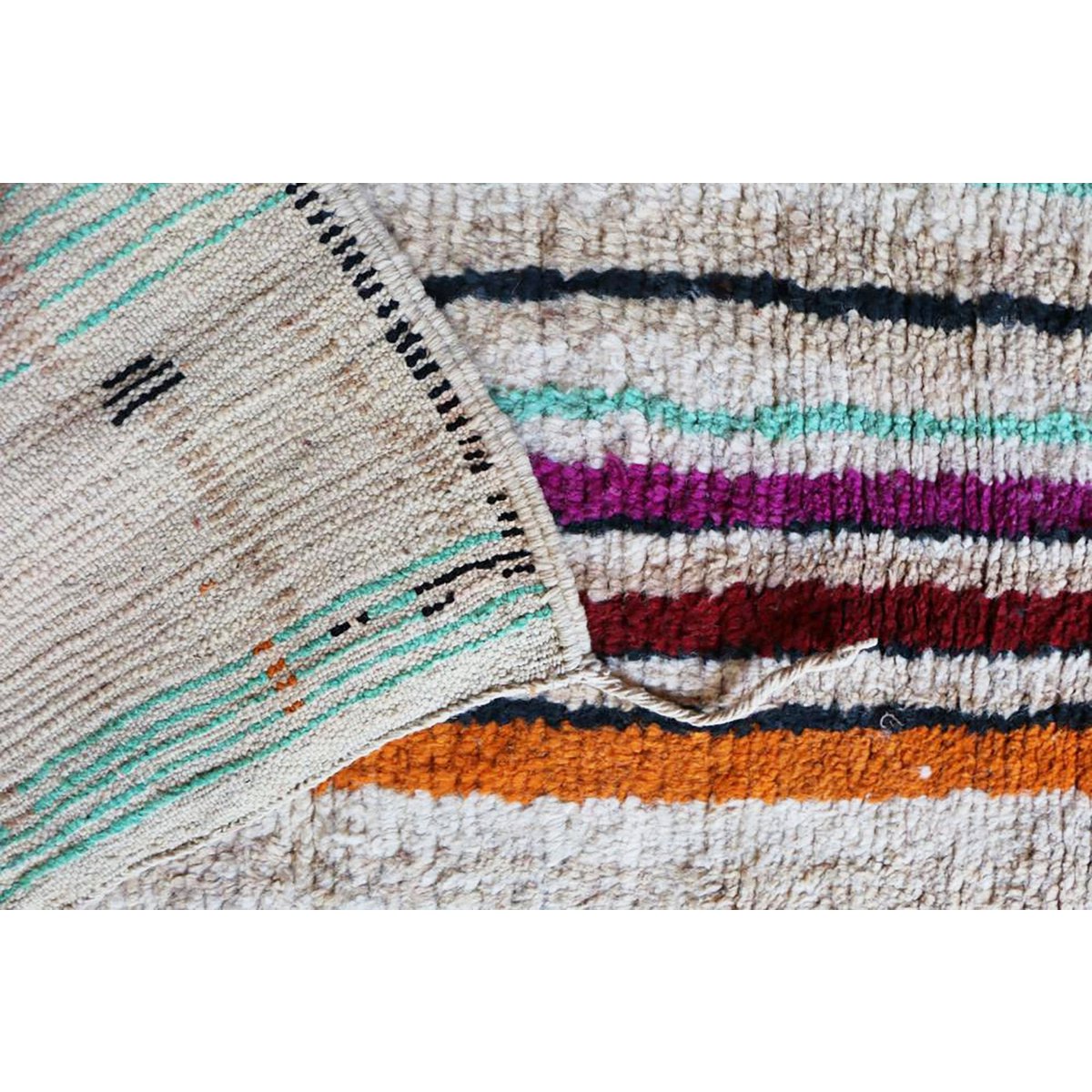 Marokkaner Berberkorridor Teppich reines Woll 75 x 378 cm