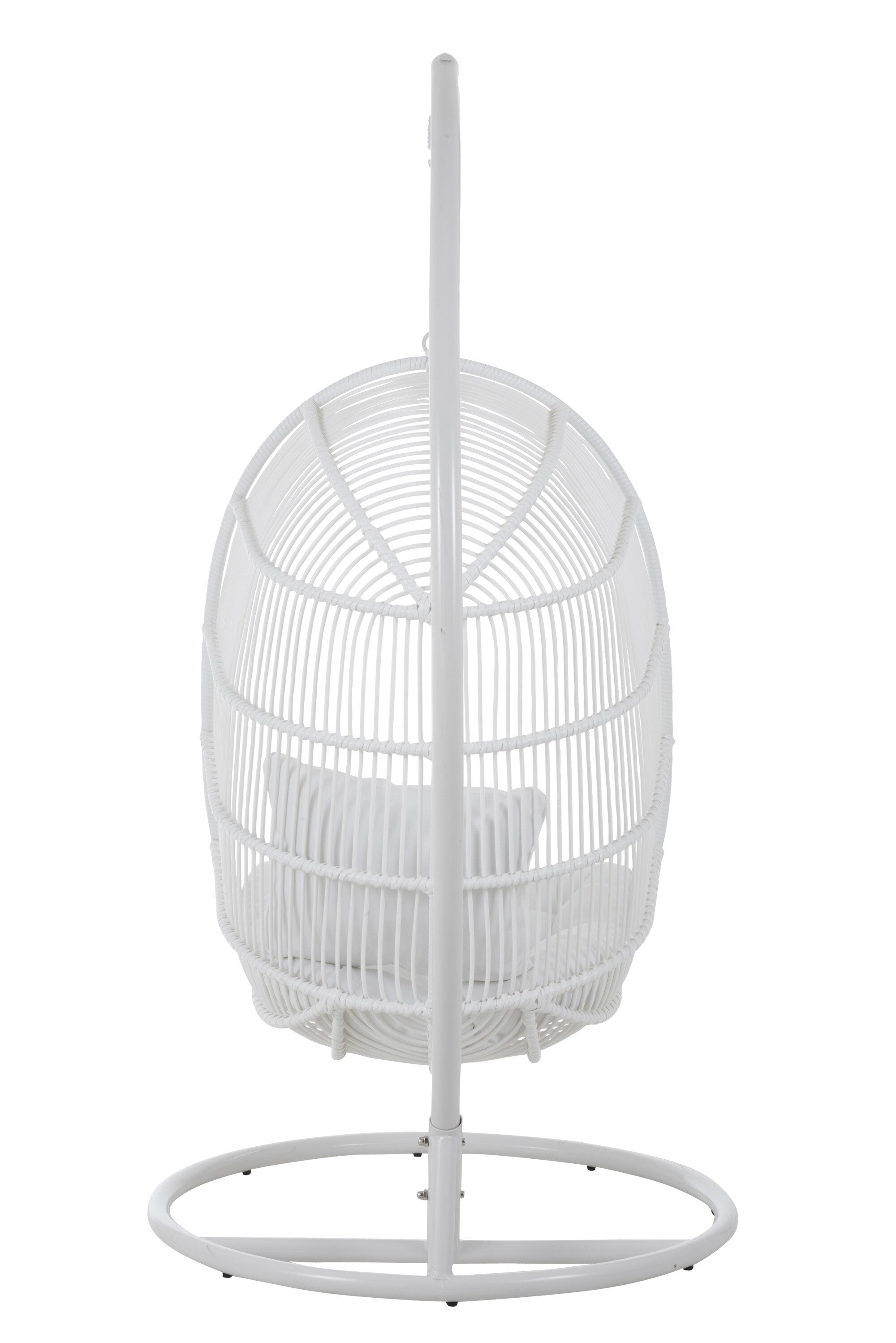 Hängestuhl in Ovaler Form aus Stahl in Weiß: Entspannung und Gemütlichkeit im Freien