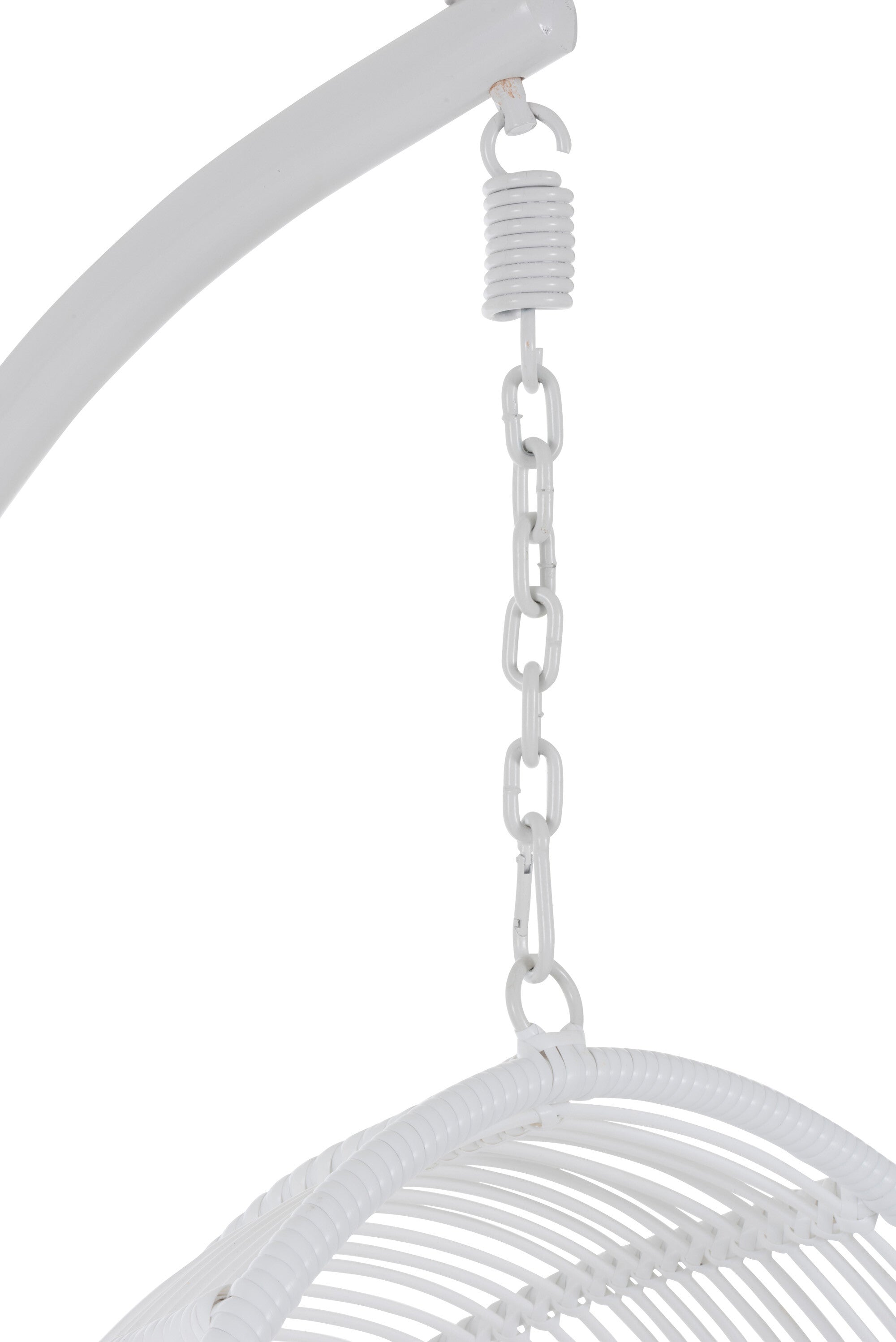 Hängestuhl in Ovaler Form aus Stahl in Weiß: Entspannung und Gemütlichkeit im Freien