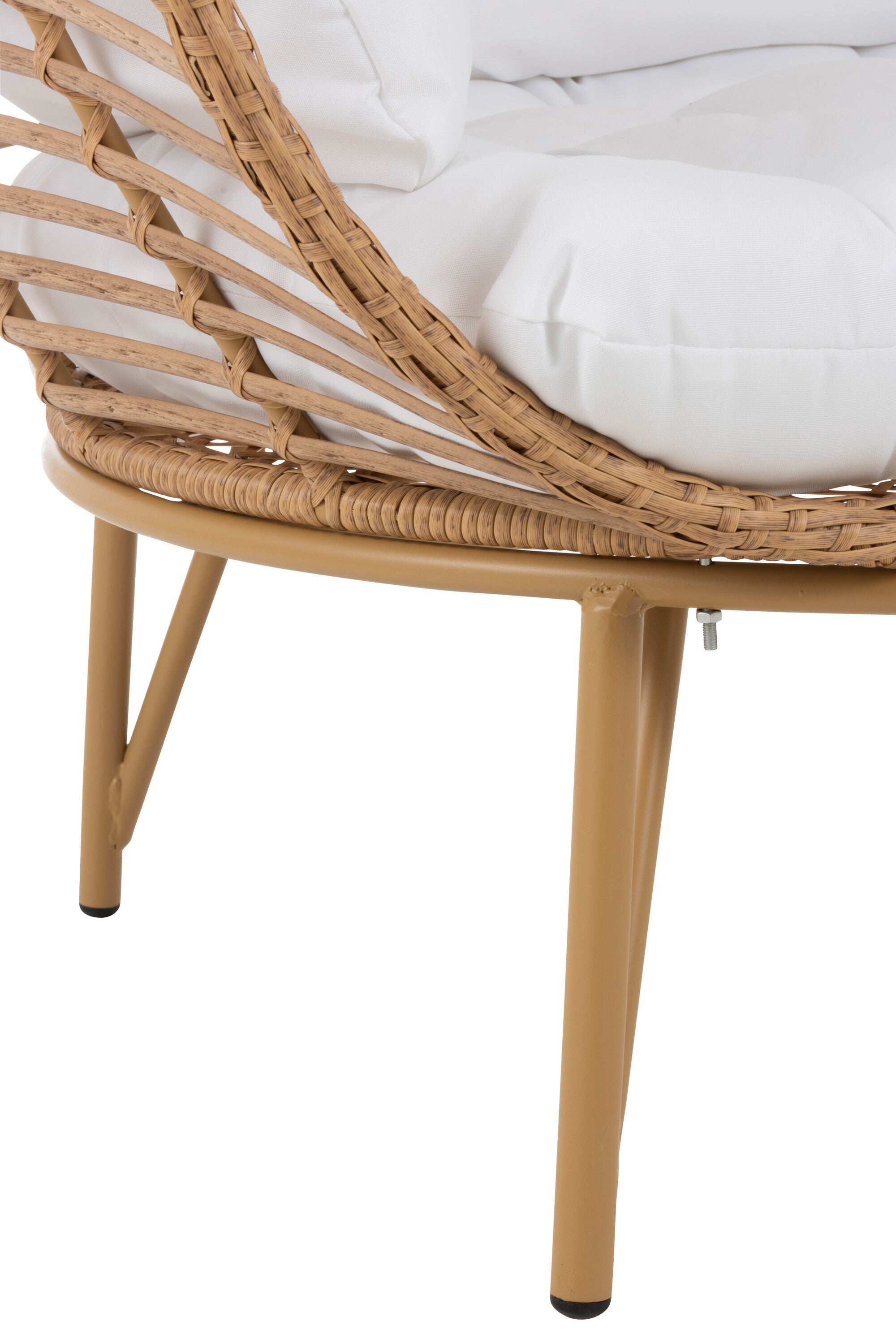 Lounge Stuhl Oval Stahl Naturell Outdoor Designstuhl 148 cm