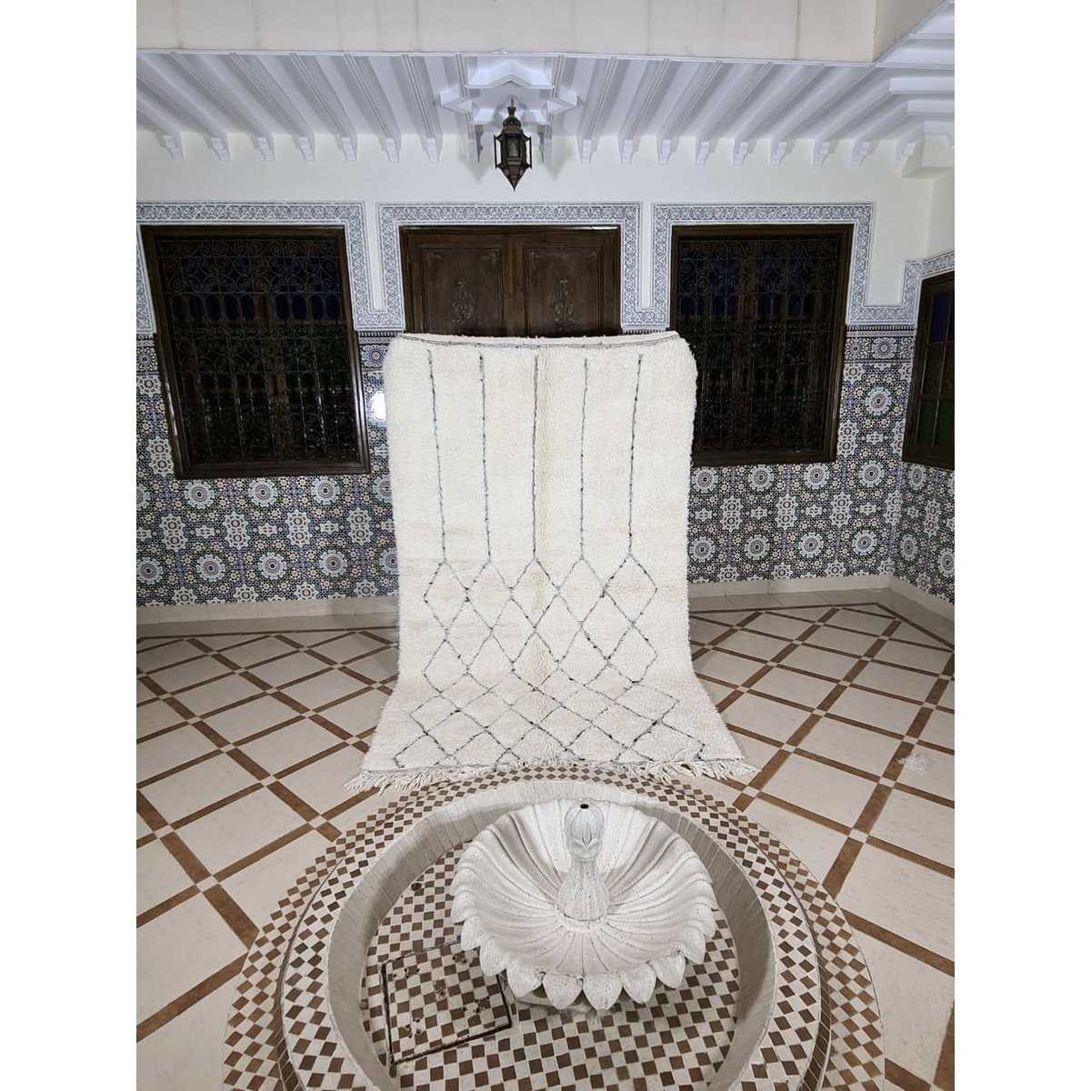 Berberteppich Beni Ouarain reine Wolle 157 x 265 cm