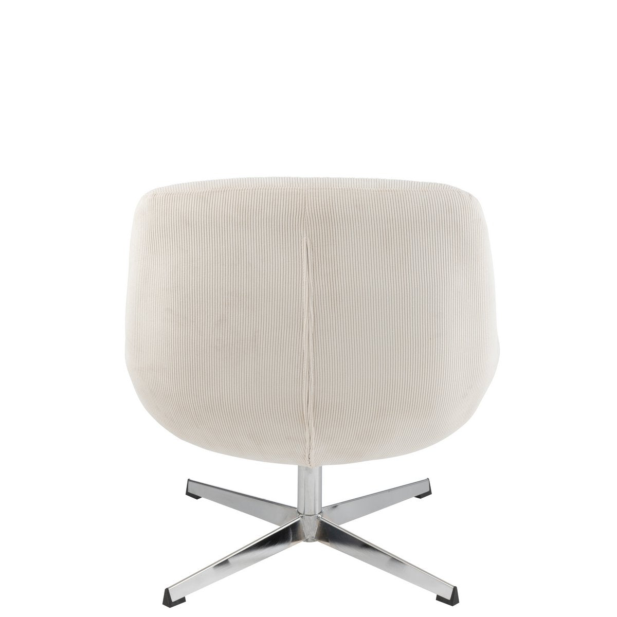 J-Line Loungesessel Chill Metal/Sperrholz Creme/Silber