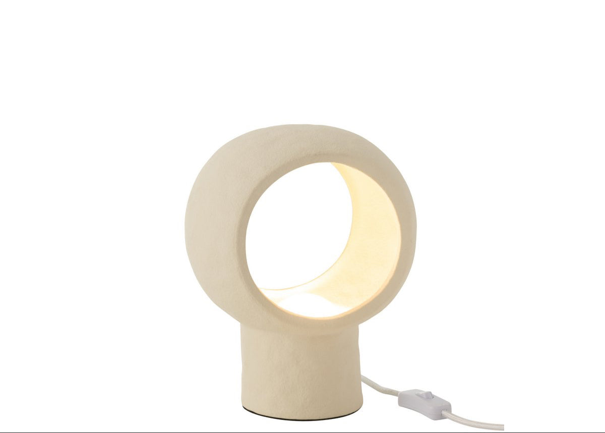 Tischlampe Lumo Circle Beige