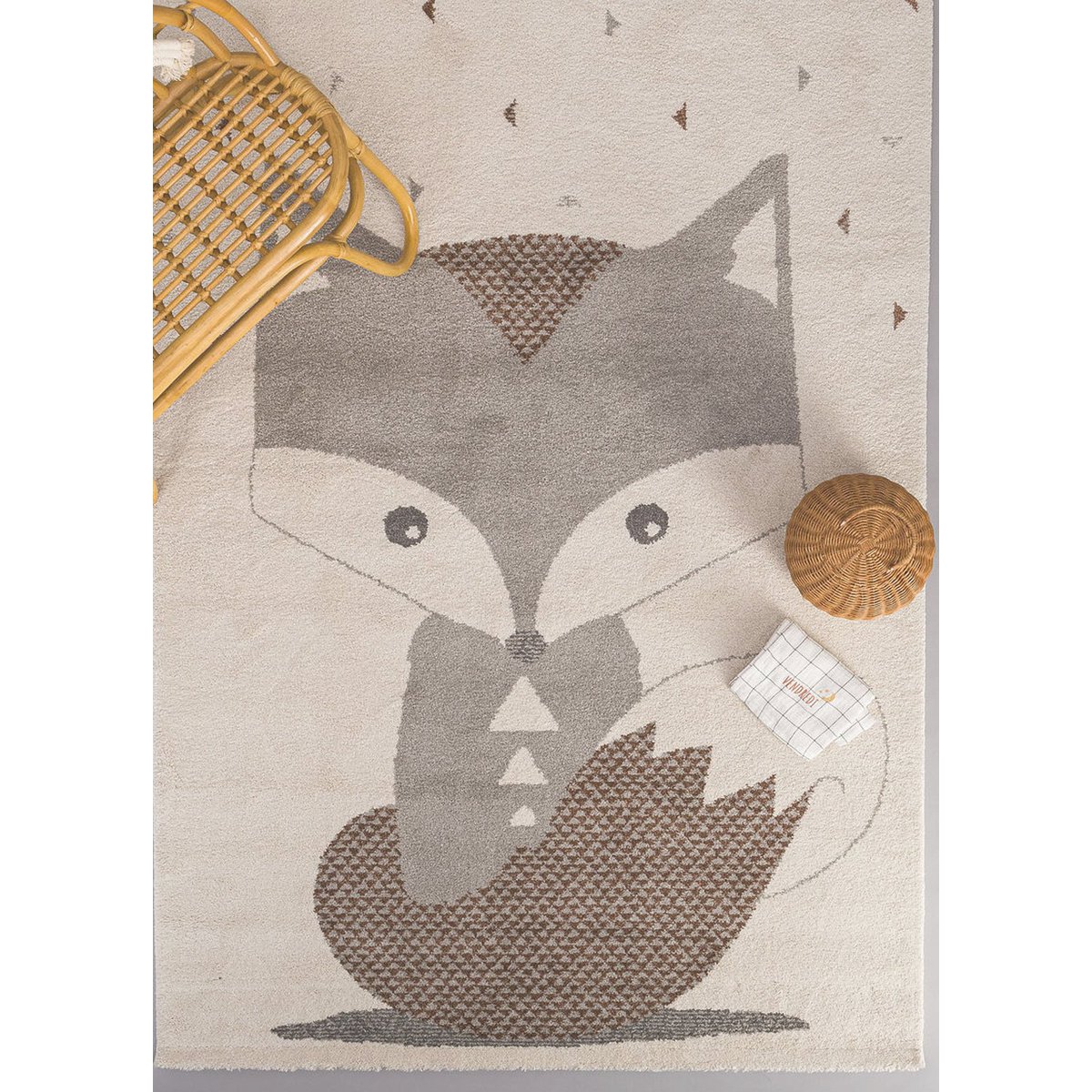 Weicher Kinderteppich im FOX-Design