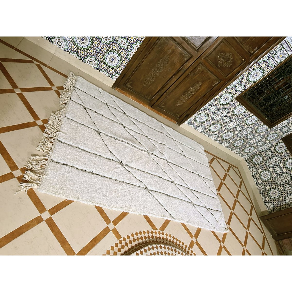 Berber Teppich handgefertigt in Marokko 100 % Wolle 160x250 cm