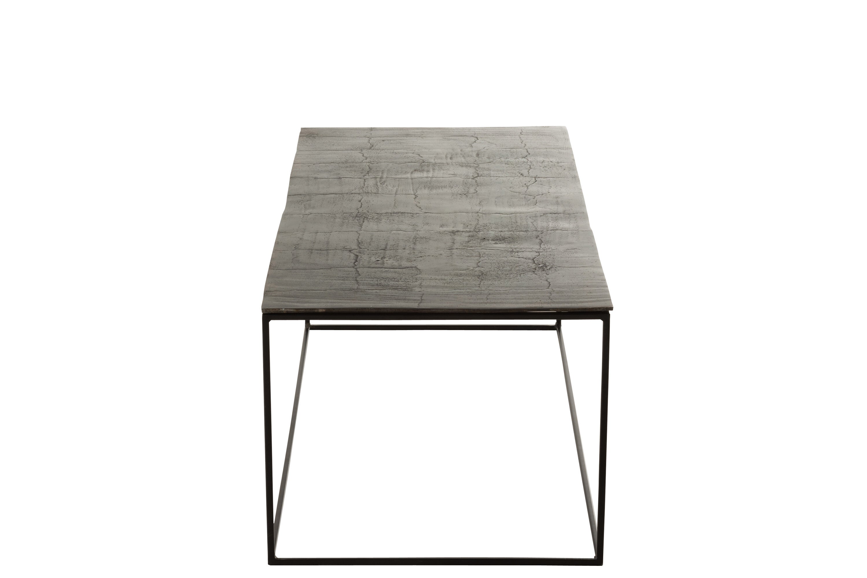 Rechteckiger Couchtisch in Antik Schwarz - Oxidisiertes Aluminium Eisen