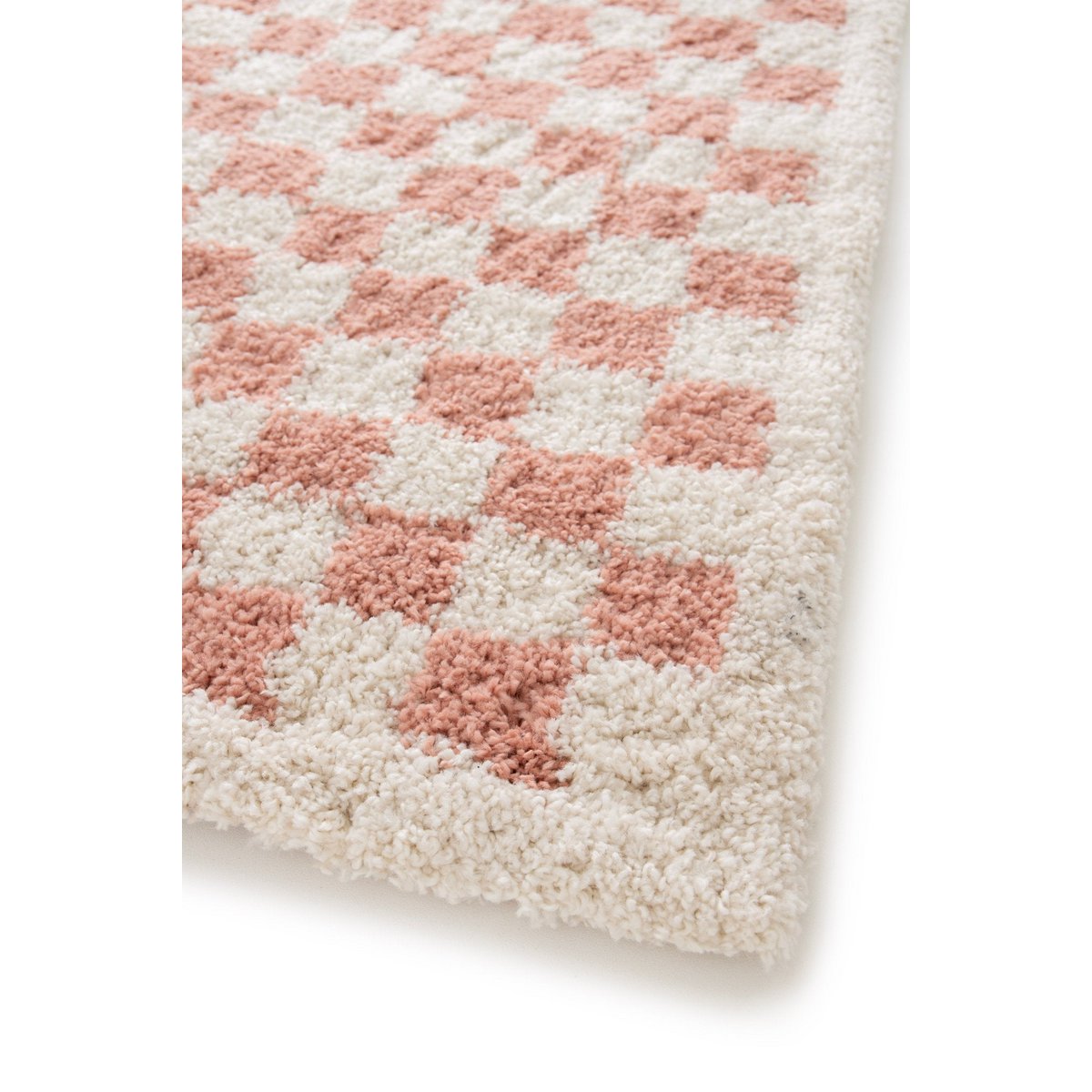 Weicher und sperriger langer Checker -Checkerboard -Checkterteppich