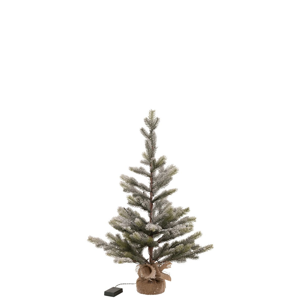Weihnachtsbaum LED Verschneit Im Topf Kunststoff Grün 81cm Medium