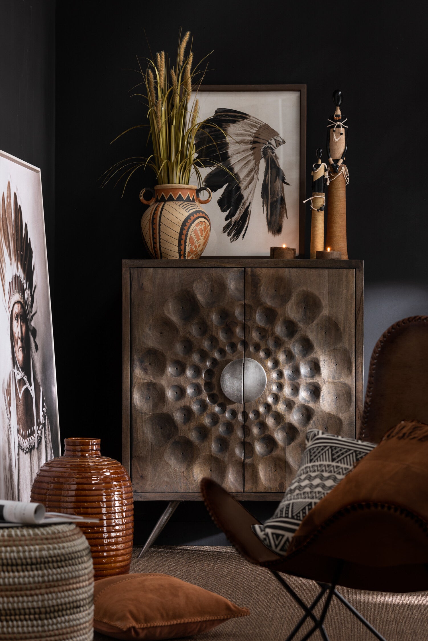 Exklusive Lederkissen im 2er Set - Eleganz in Cognac