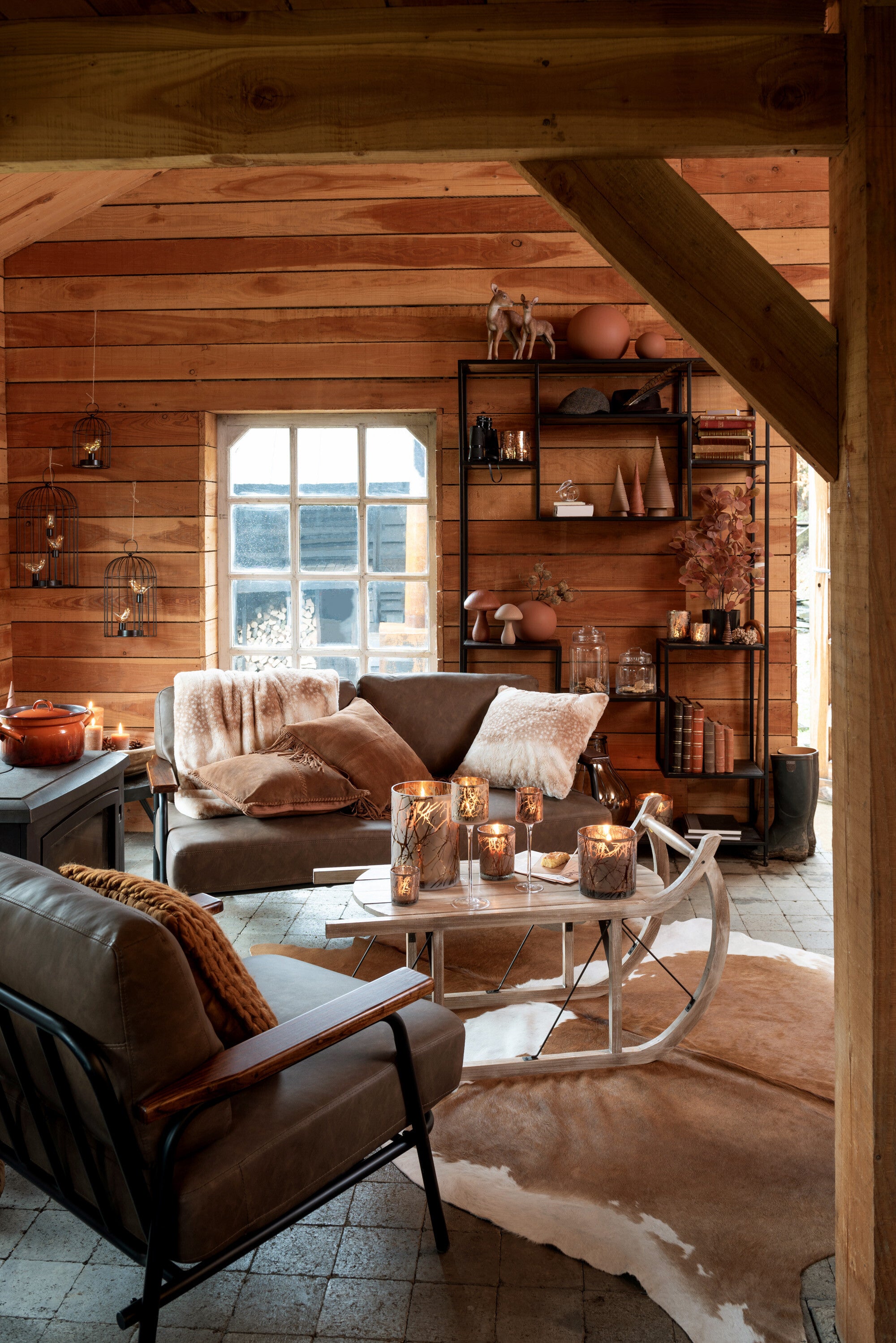 Exklusive Lederkissen im 2er Set - Eleganz in Cognac