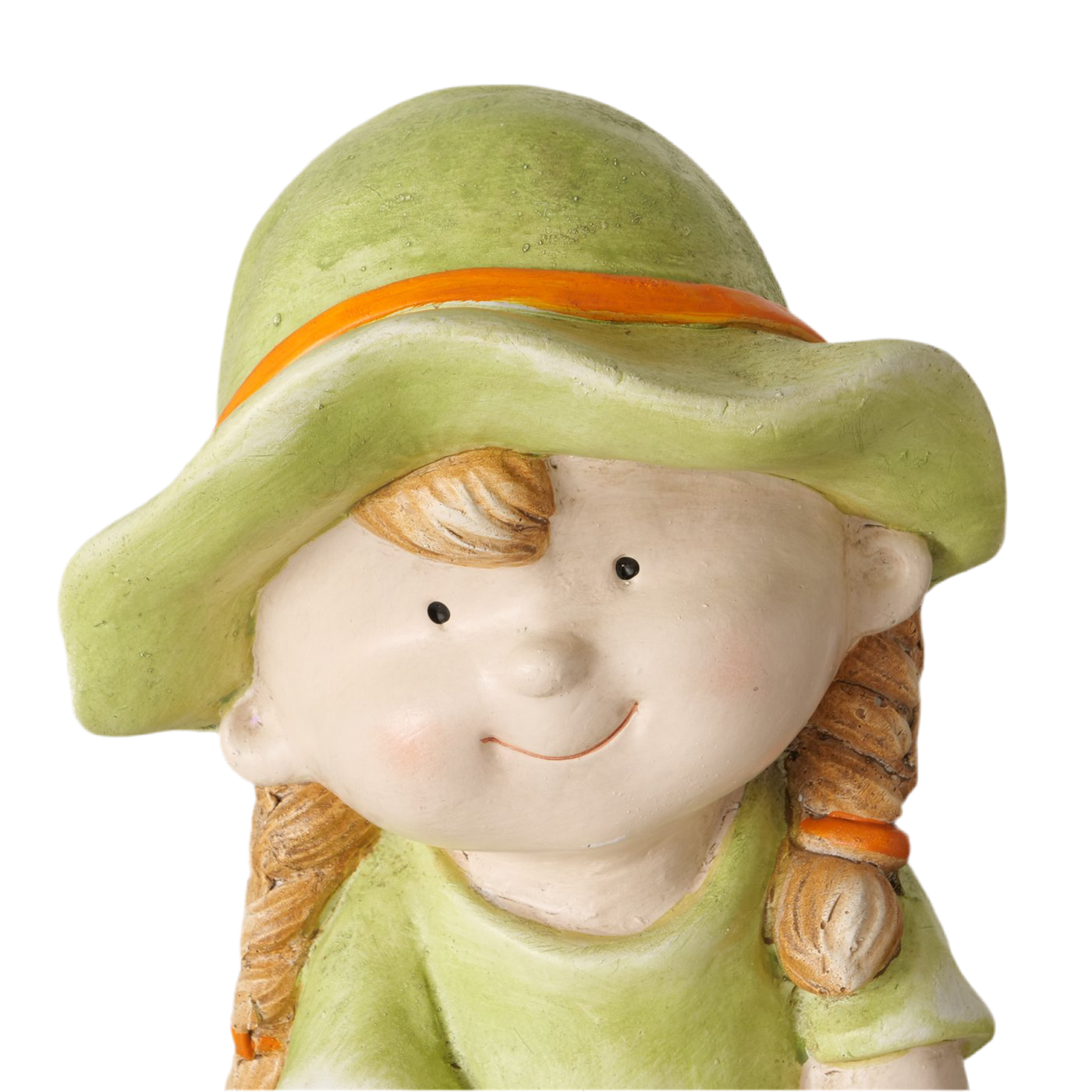 Gartenfigur Leni Blumenkorb aus Keramik wetterfest handbemalt