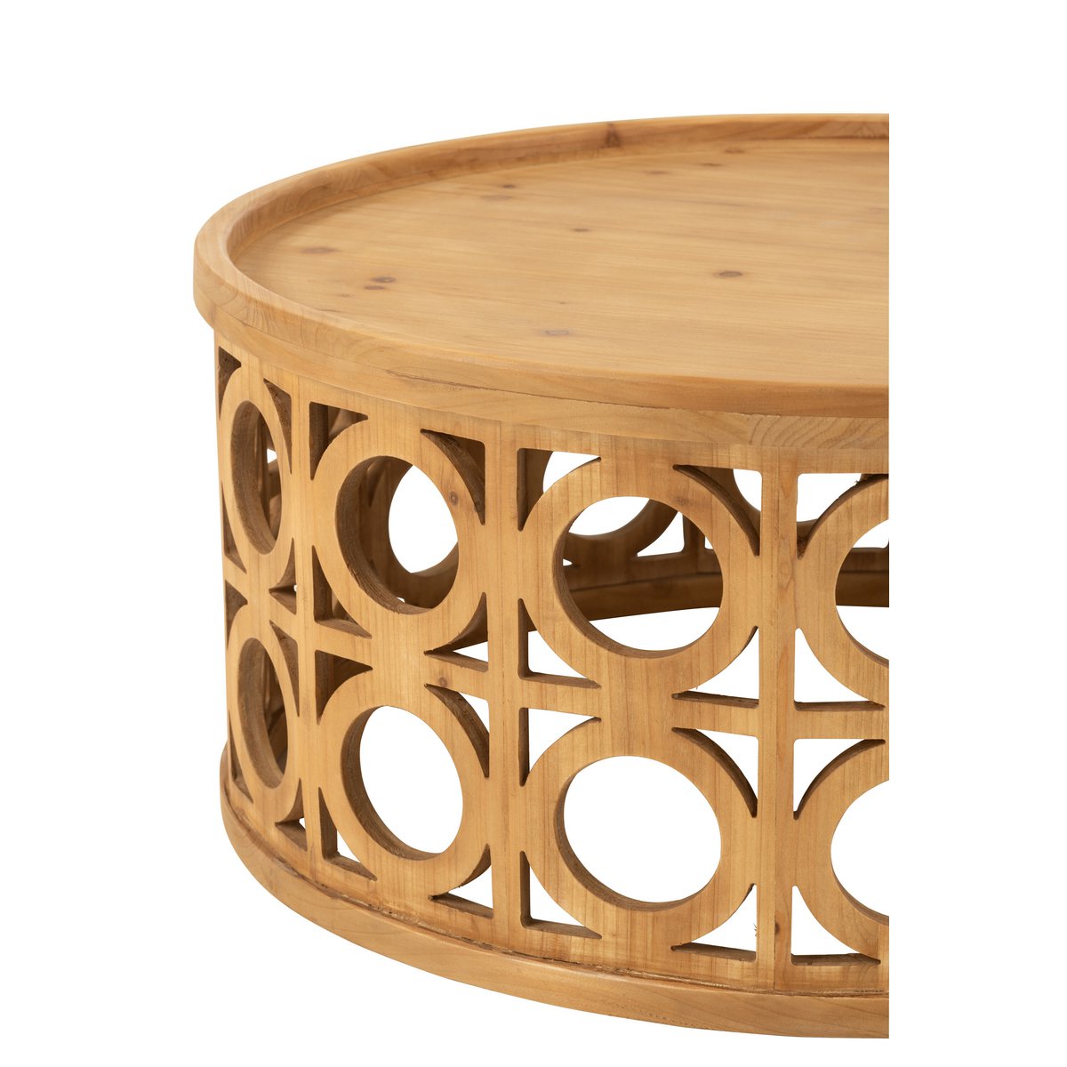 J-Line Couchtisch geschnitzte Fichte/MDF Natur