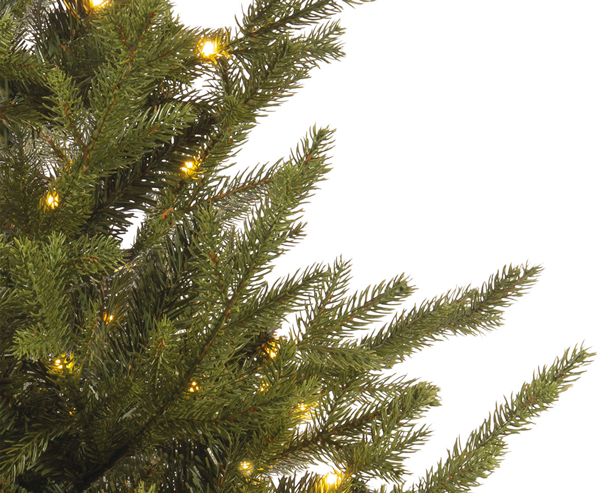 Winterglanz Tanne LED Tannenbaum 90 cm mit Topf und warmweißen Lichtern