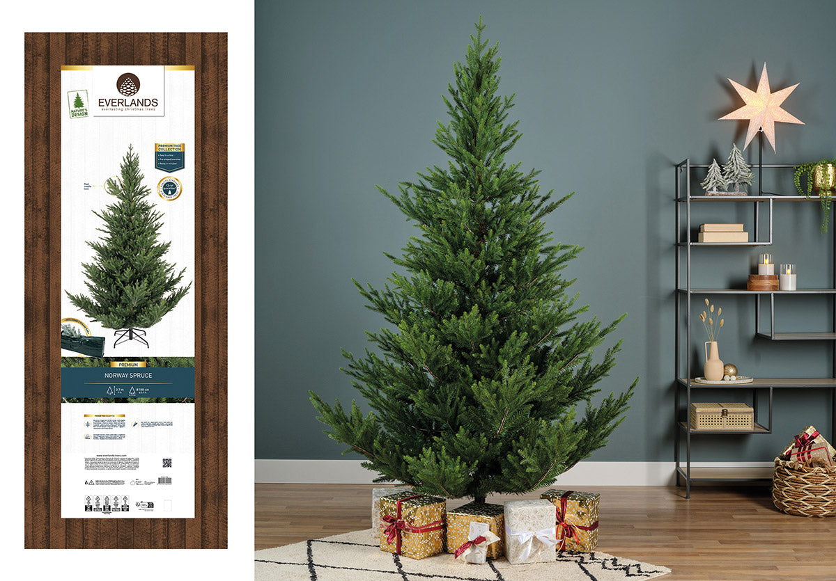 Kunsttannenbaum Winterwald 270cm Weihnachtsbaum Dekoobjekt Grün XL