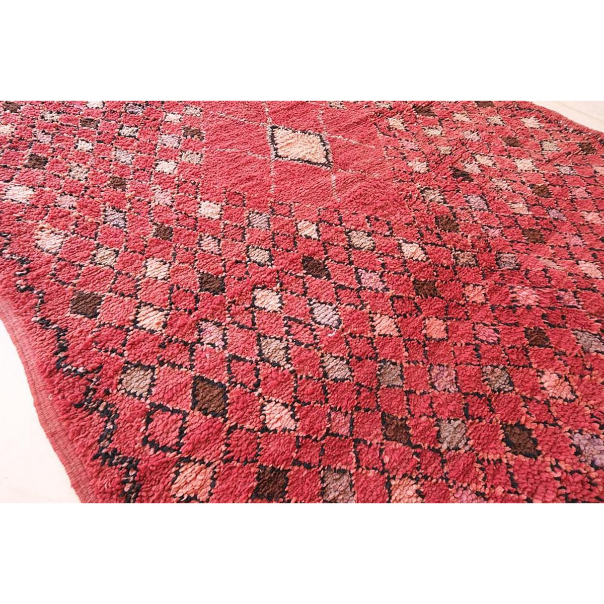 Berber Vintage Wolle Teppich 192 x 366 cm