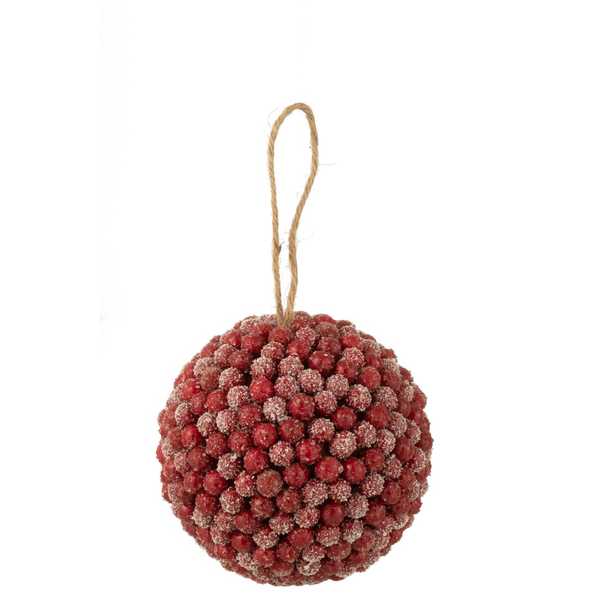 J-Line Kugelanhänger Beeren Glitzer Kunststoff Rot Groß