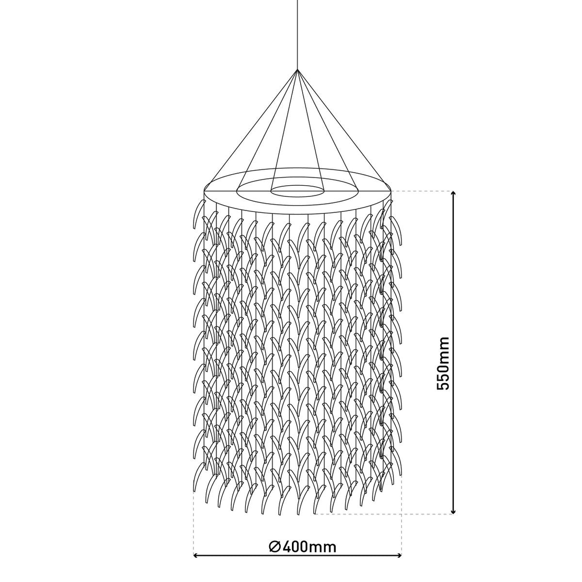 Pendelleuchte "KOKOS" Ø 40 cm, aus Holz und Kokosschalen, beige/braun, E27-Fassung, Beleuchtung für Wohnzimmer, Esszimmer oder Wintergarten.