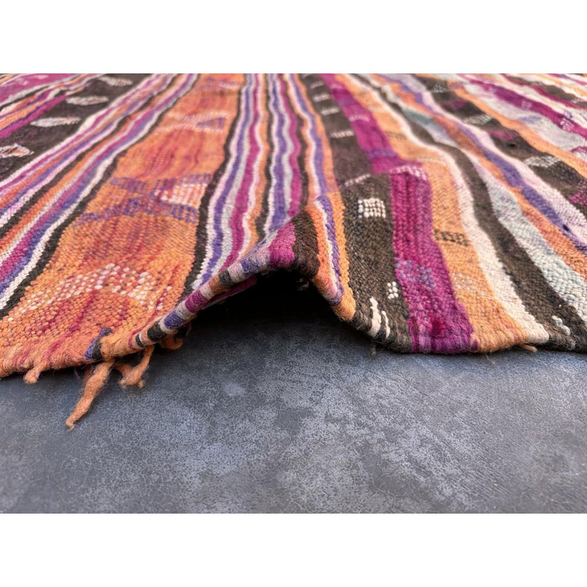 Marokkaner Berber Kilim reiner Wolle 192 x 342 cm Teppich