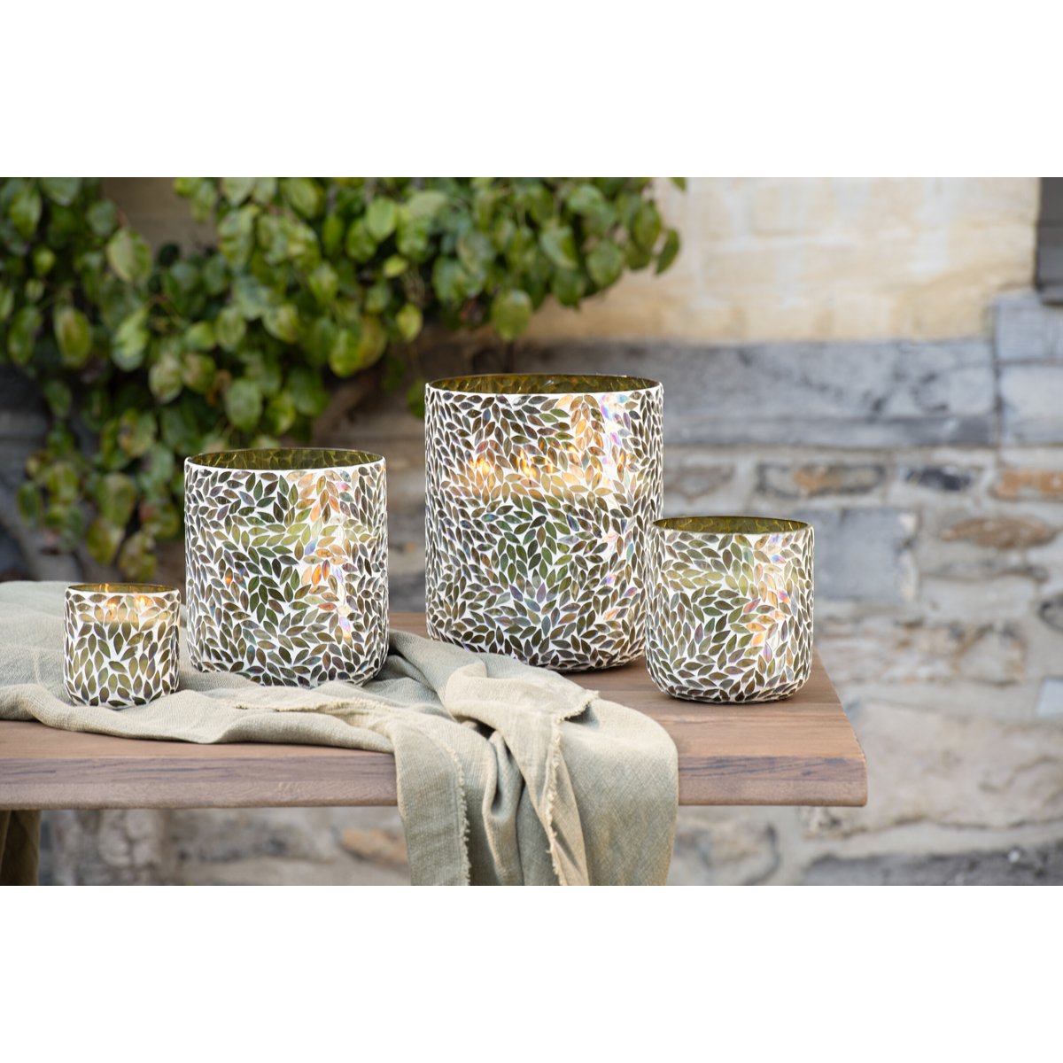 J-Line Duftkerze Tender Rose – Wachs – grün – klein – 50U