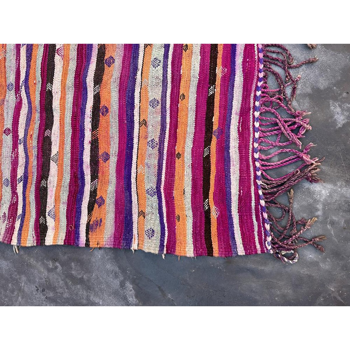 Marokkaner Berber Kilim reiner Wolle 192 x 342 cm Teppich