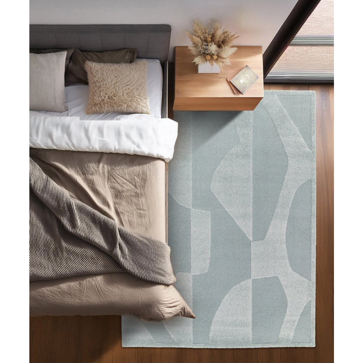 Weicher 3D Relief Teppich Silencio